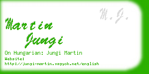 martin jungi business card